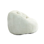 Fauteuil lounge blanc 63,78 recouvert de chenille et garni de mousse haute densité