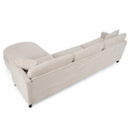 Canapé 4 places spacieux beige 107,87 avec pouf amovible