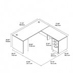Bureau en L avec tiroirs Série C 72W de Bush Business Furniture