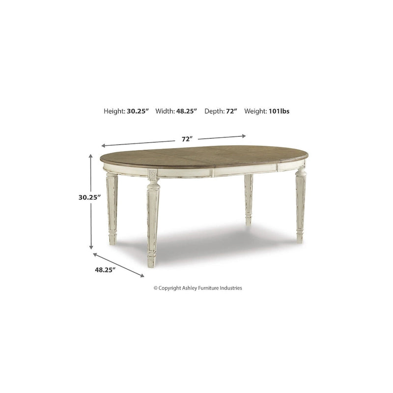 Ensemble de salle à manger 8 pièces blanc/brun Signature Design by Ashley Realyn