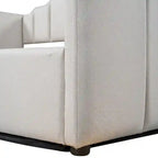 Lit de jour rembourré avec rangement escamotable et barrière de sécurité irrégulière, canapé-lit deux places pour chambre ou salon