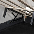 Lit de jour rembourré avec rangement escamotable et barrière de sécurité irrégulière, canapé-lit deux places pour chambre ou salon