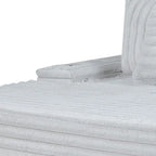 Fauteuil méridienne surdimensionné en velours côtelé Symphony 67W avec porte-gobelets et port de chargement USB