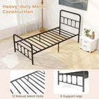 Cadre de lit Costway pour lit double/queen/king avec tête de lit intégrée