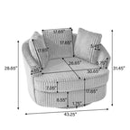 Fauteuil pivotant DREAMSIDEA à accoudoirs encastrés et housse amovible