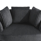 Fauteuil pivotant DREAMSIDEA à accoudoirs encastrés et housse amovible