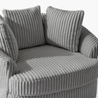 Fauteuil pivotant DREAMSIDEA à accoudoirs encastrés et housse amovible