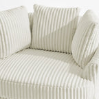 Fauteuil pivotant DREAMSIDEA à accoudoirs encastrés et housse amovible