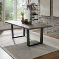 Ditmars Dark Brown Finish 84 Live Edge Dining Table by iNSPIRE Q Modern