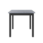 Ensemble de salle à manger 5 pièces, hauteur comptoir, comprenant une table rectangulaire en bois et 4 chaises rembourrées à dossier haut.