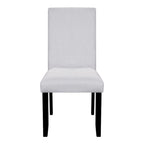 Ensemble table et chaises de cuisine en bois 5 pièces, table ronde pour 4 personnes avec plateau en faux marbre et 4 chaises rembourrées