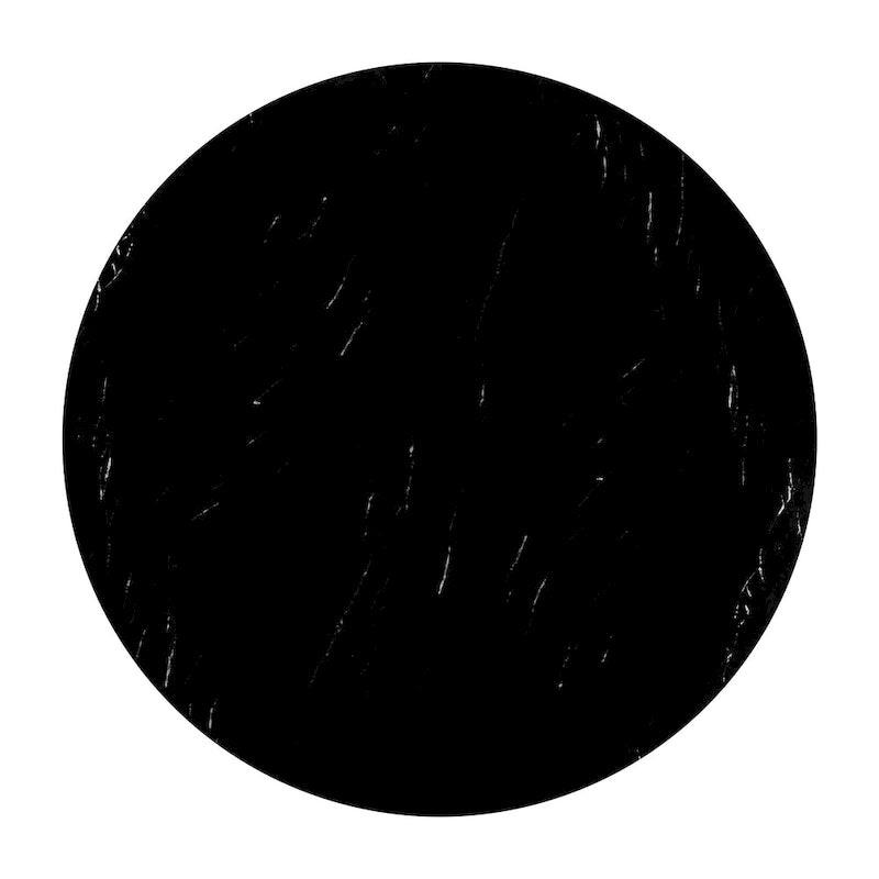 Ensemble table et chaises de cuisine en bois 5 pièces, table ronde pour 4 personnes avec plateau en faux marbre et 4 chaises rembourrées