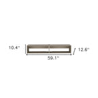 Meuble TV mural moderne 59 pouces avec étagères et système de gestion des câbles - 10,4 cm (H) x 59,1 cm (L) x 12,6 cm (P)