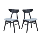 Ensemble table et chaises de salle à manger modernes 5 pièces, table de salle à manger en bois pour cuisine décontractée avec 4 chaises de salle à manger rembourrées