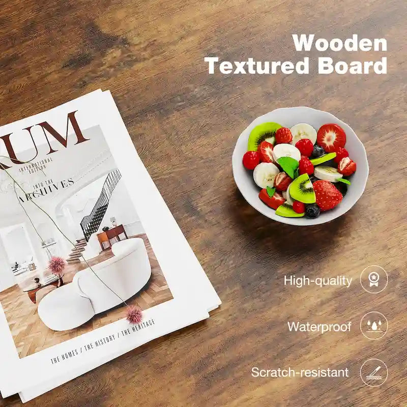 Tables basses en bois Sweetcrispy avec plateau relevable et rangement pour café