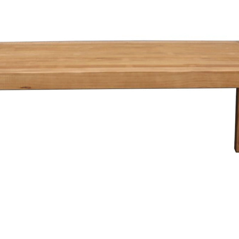 Table de salle à manger Tuley, en pin, brun naturel, plateau rectangulaire de 180 cm (71 pouces).