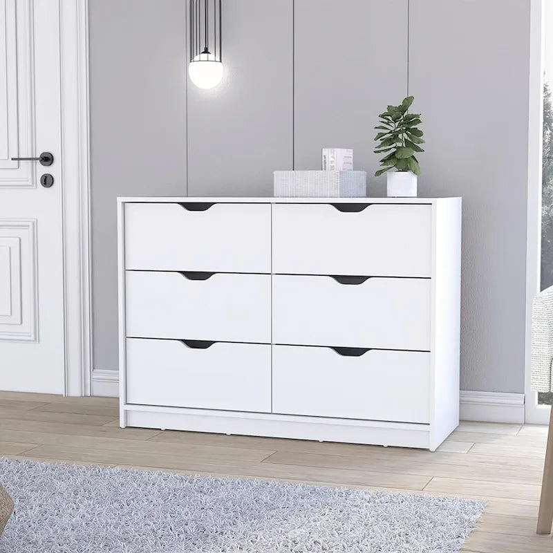 Commode de 107 cm (42 pouces) avec 4 tiroirs pour le rangement et l'organisation de la chambre à coucher