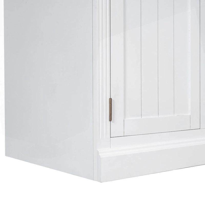 Bibliothèque haute polyvalente avec éclairage LED et multiples options de rangement pour la maison