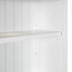 Bibliothèque haute polyvalente avec éclairage LED et multiples options de rangement pour la maison