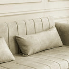 Canapé-lit gigogne 3 en 1 moderne, capitonné, avec accoudoirs arrondis et clous décoratifs en cuivre, futon convertible 3 places, noir