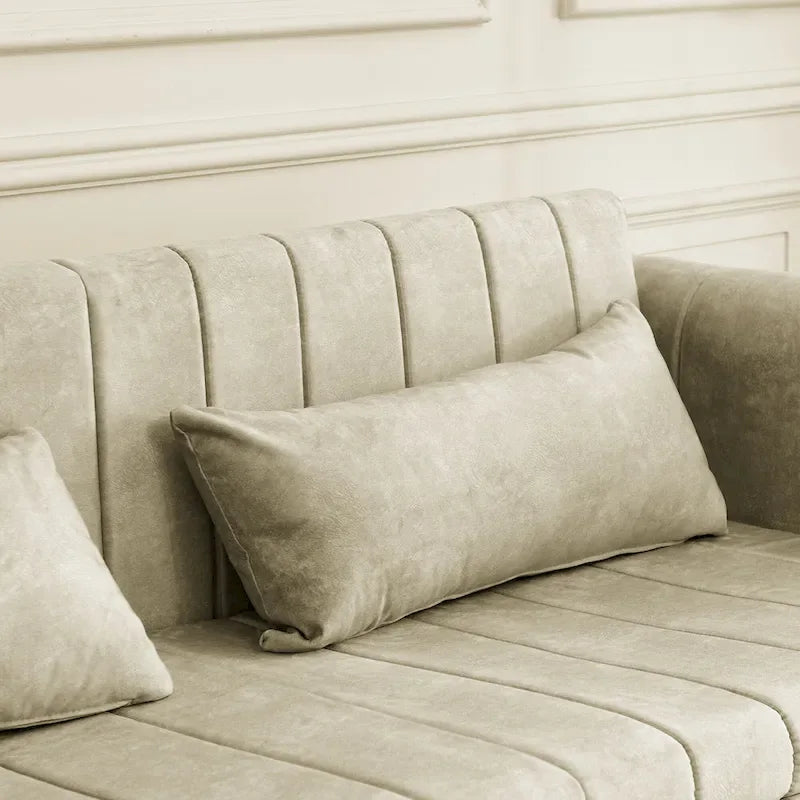 Canapé-lit gigogne 3 en 1 moderne, capitonné, avec accoudoirs arrondis et clous décoratifs en cuivre, futon convertible 3 places, noir