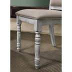 Ensemble de salle à manger vintage 5 pièces avec table ronde à pied central et chaises