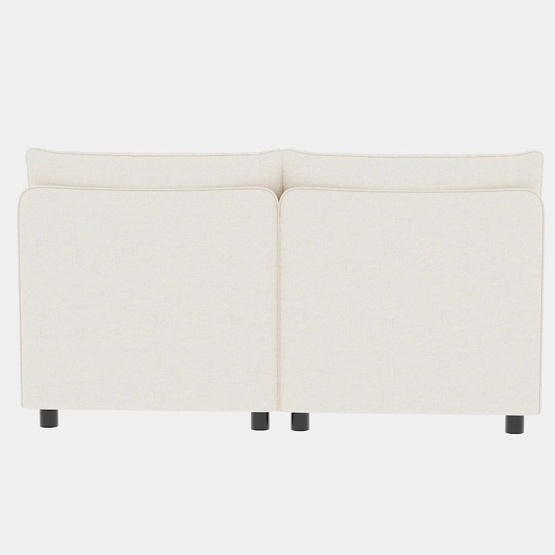 Canapé modulable convertible 8 places beige 129 avec rangement