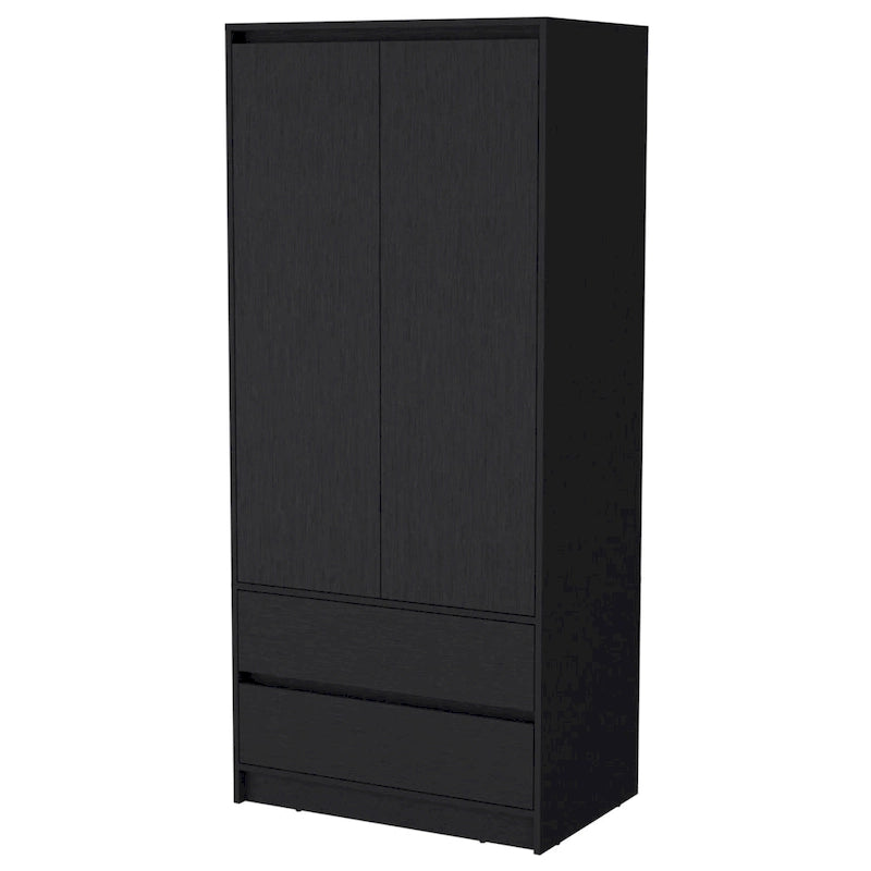 Armoire moderne à double porte avec penderie et deux tiroirs pour chambre à coucher (20,47 €).