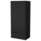 Armoire moderne à double porte avec penderie et deux tiroirs pour chambre à coucher (20,47 €).