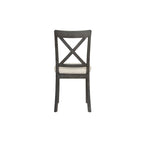 Ensemble de salle à manger moderne en bois 5 pièces avec table ronde et 4 chaises rembourrées