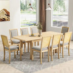 Ensemble de salle à manger en bois 7 pièces avec table extensible et 6 chaises