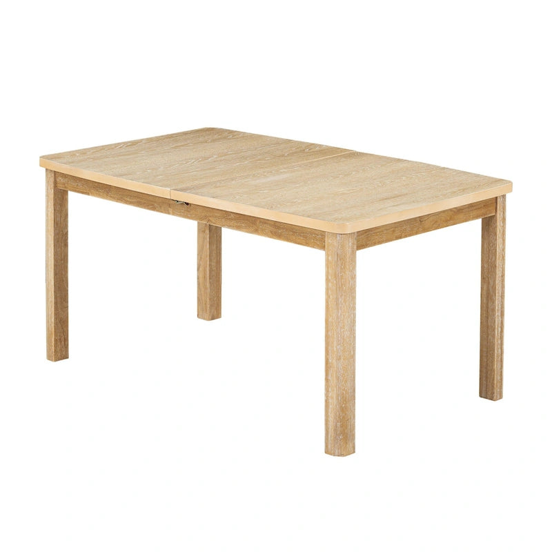 Ensemble de salle à manger en bois 7 pièces avec table extensible et 6 chaises