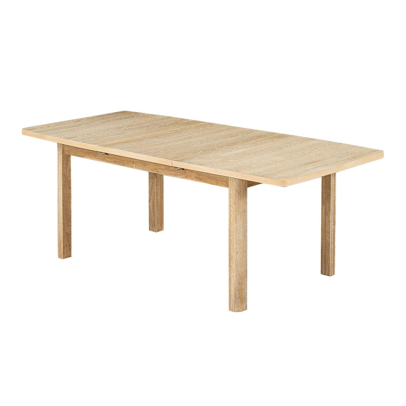 Ensemble de salle à manger en bois 7 pièces avec table extensible et 6 chaises