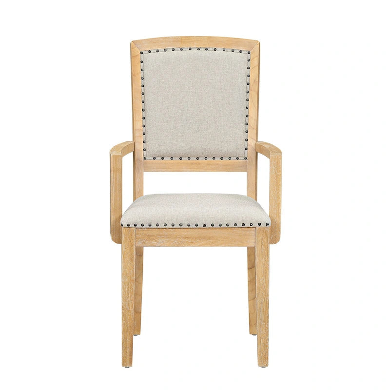 Ensemble de salle à manger en bois 7 pièces avec table extensible et 6 chaises