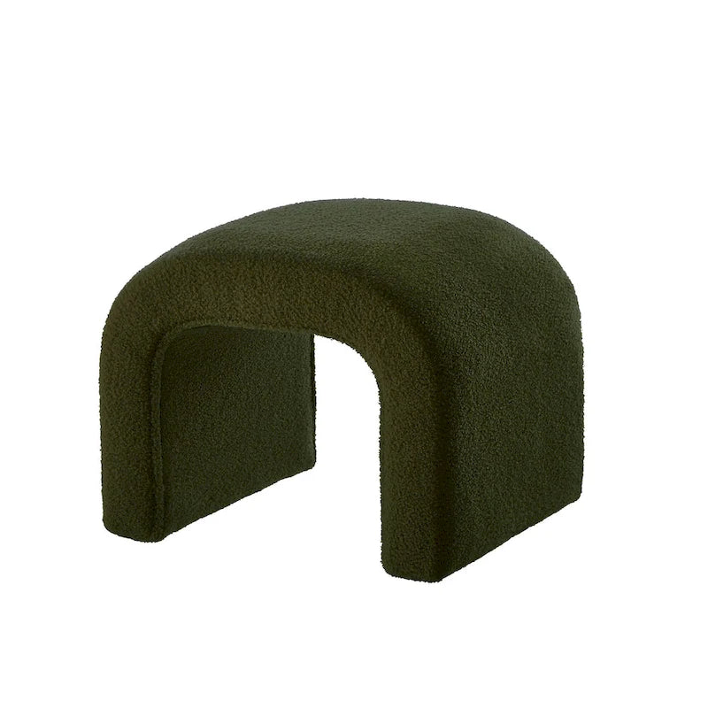 Ensemble de 3 bancs modernes en forme de U, poufs Teddy pour entrée, chambre ou pied de lit, ensemble de 3 petits repose-pieds pour canapé