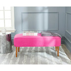 Banc SAFAVIEH Ariane en laine orange style Mid-Century - 39,6 x 19,9 x 18,3 - 40 po L x 20 po P x 18 po H