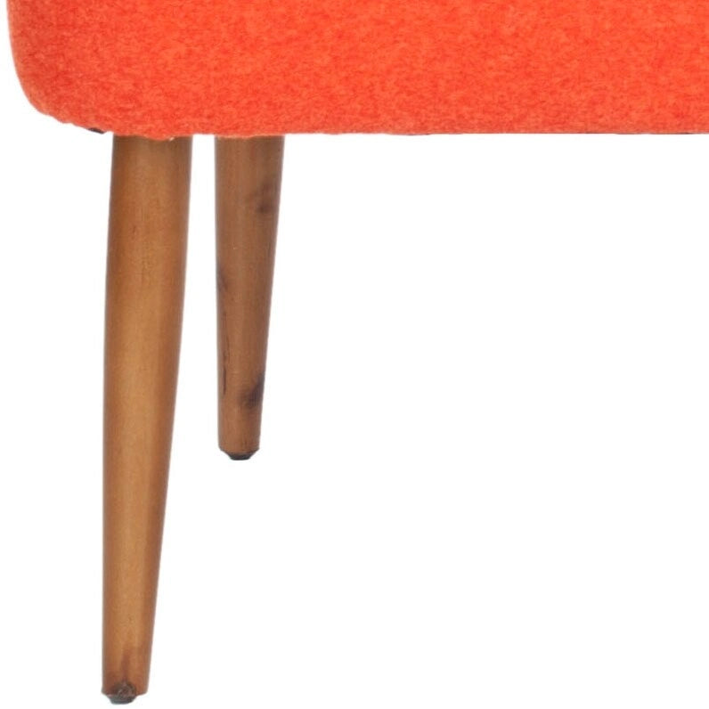 Banc SAFAVIEH Ariane en laine orange style Mid-Century - 39,6 x 19,9 x 18,3 - 40 po L x 20 po P x 18 po H
