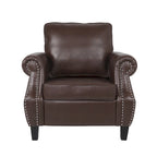 Fauteuil club Dowd en similicuir avec garniture cloutée par Christopher Knight Home