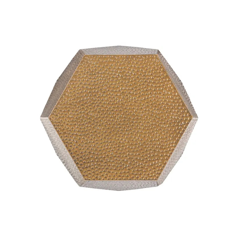 Table d'appoint géométrique en fer martelé Pamsha par Christopher Knight Home