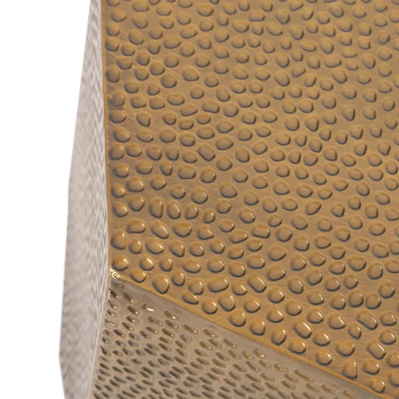 Table d'appoint géométrique en fer martelé Pamsha par Christopher Knight Home