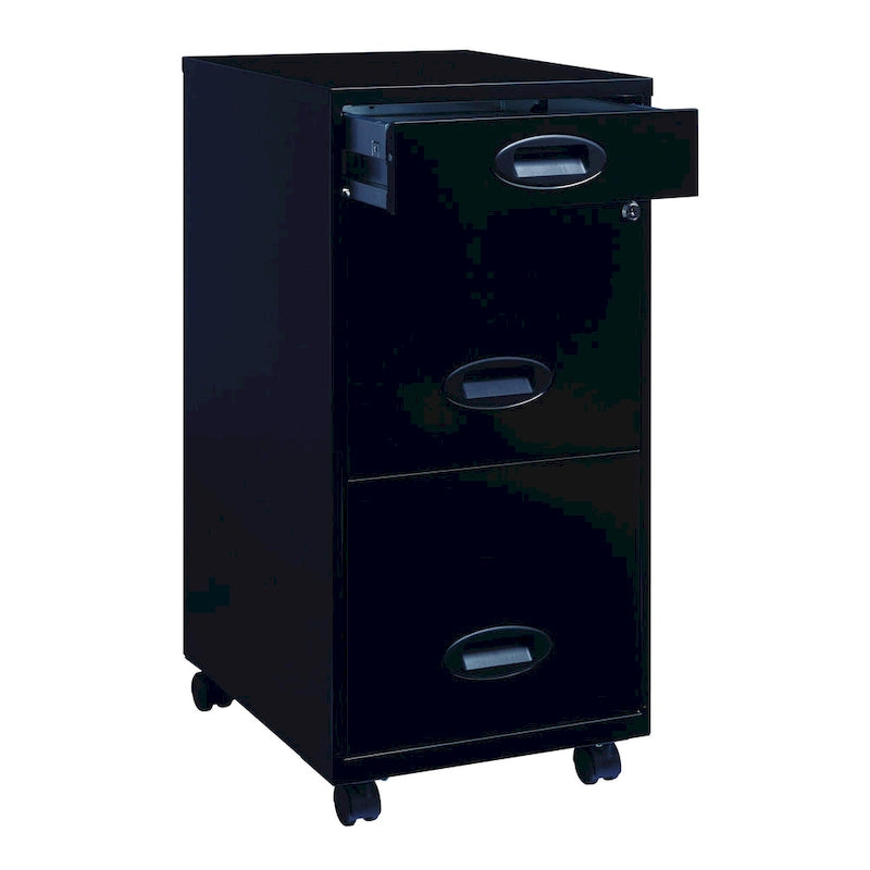 Classeur mobile noir à 3 tiroirs Space Solutions