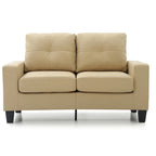 Canapé droit Newbury 58 po (147 cm) de largeur, accoudoirs évasés, revêtement en similicuir - 32 po (81 cm) L x 58 po (147 cm) l x 36 po (91 cm) H