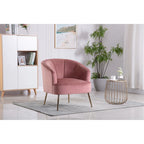 Fauteuil d'appoint Skye en velours capitonné avec pieds chromés de Porthos Home