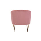 Fauteuil d'appoint Skye en velours capitonné avec pieds chromés de Porthos Home