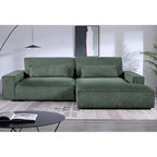 Canapé d'angle de luxe surdimensionné à structure en bois US Pride Furniture 105,52 po