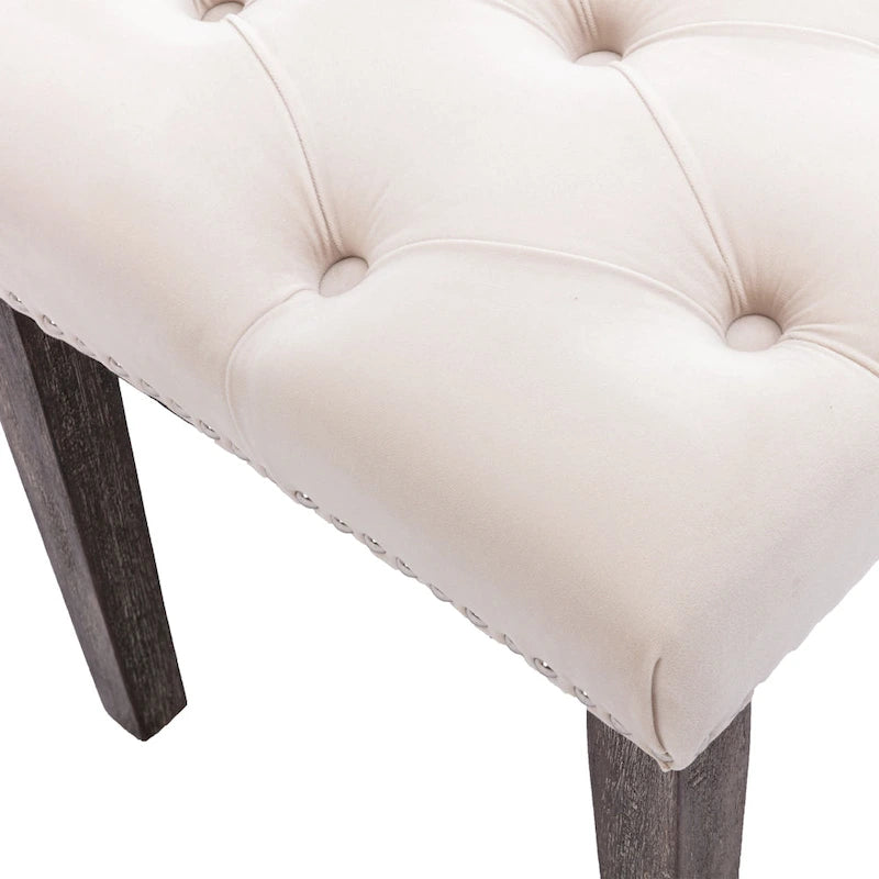 Banc de salle à manger en velours, banc de chambre