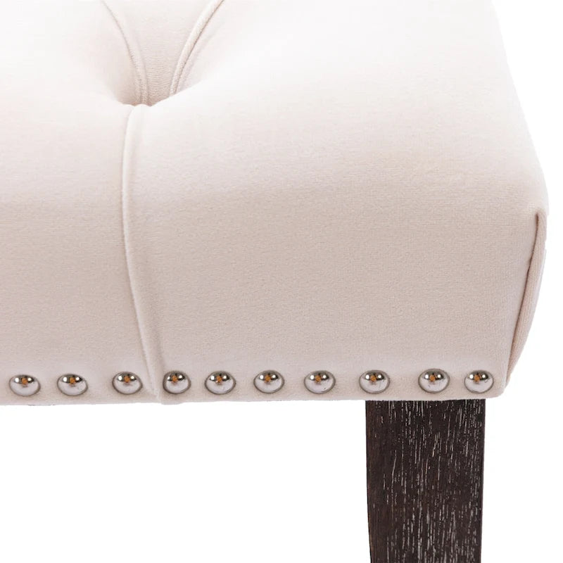 Banc de salle à manger en velours, banc de chambre