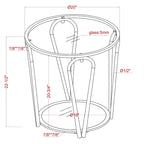 Ensemble de deux tables basses Gable Glam avec plateau en verre et étagère, par Furniture of America