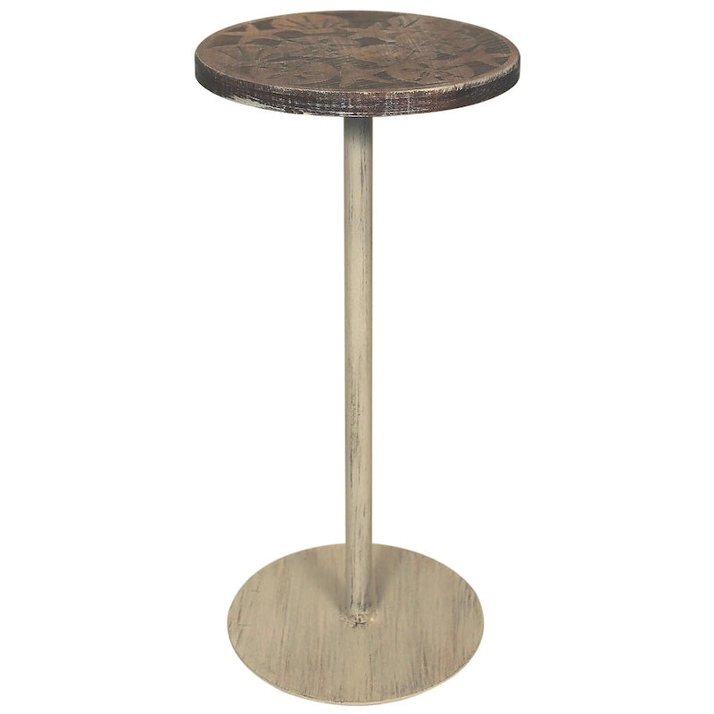 Petite table ronde pour boissons de style côtier