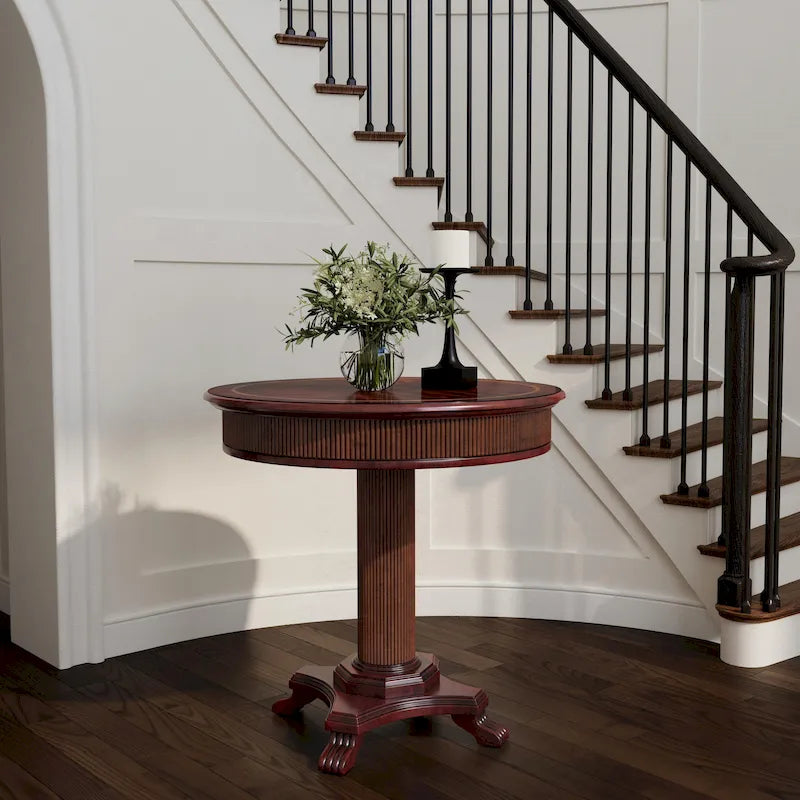 Table d'entrée Ellsworth 36 à piédestal nervuré